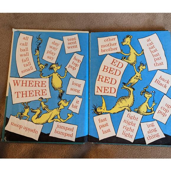 Vintage Dr Seuss Foot Book And Hop On Pop Childrens Kids Books Set of 2 - Picture 9 of 12